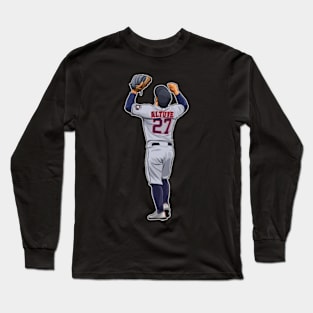 Jose Altuve #27 Celebrates Win Long Sleeve T-Shirt